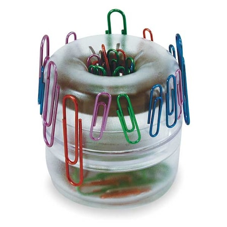 Paper Clip Dispenser, Clear, 2 3/4