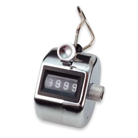 Hand Tally Counter, 2Hx2W In, Silver MPN:66222