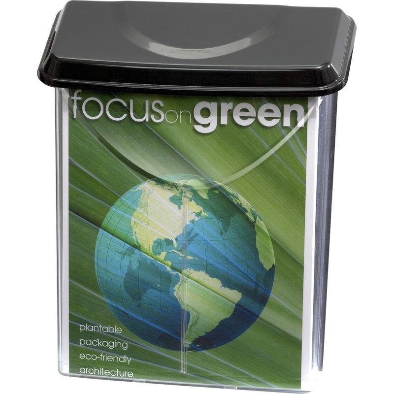 Officemate Outdoor Literature Holder, 12 7/8inH x 10 1/2inW x 4 1/4inD, Clear/Black MPN:OIC23020