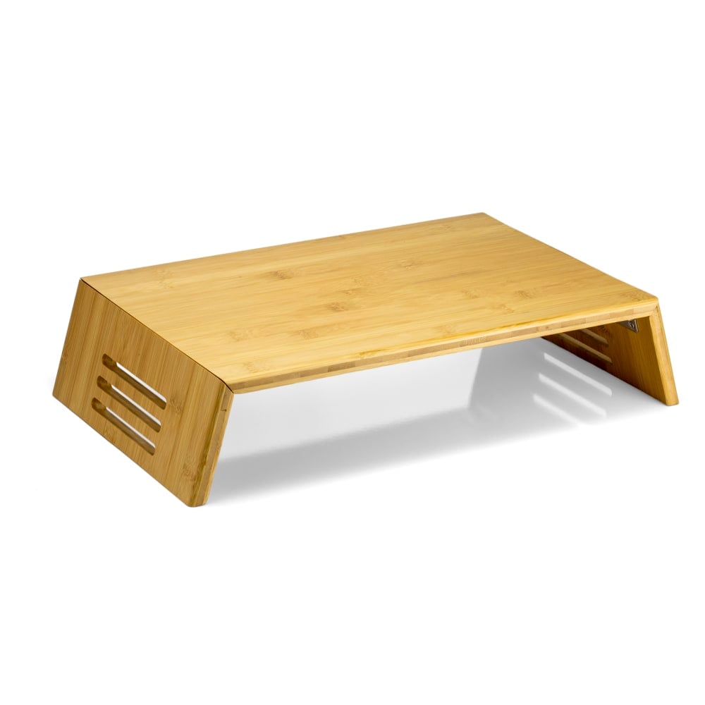 Officemate Bamboo Monitor Stand, 2-11/16inH x 17-9/16inW x 12-1/2inD, Natural MPN:71008