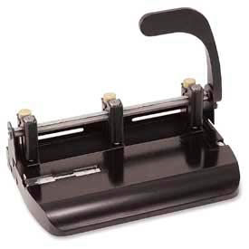 Officemate® Heavy-Duty Adjustable 3-Hole Punch 32 Sheet Capacity Black 90078