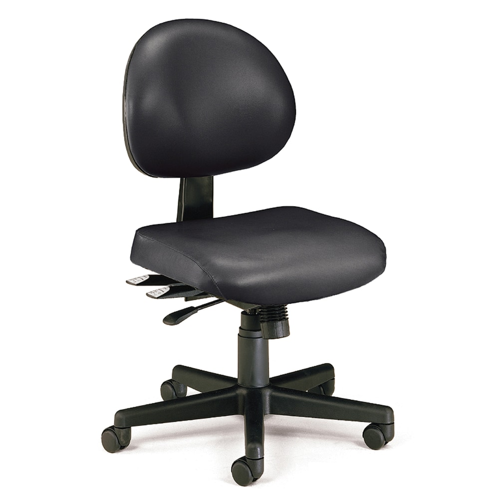 OFM Anti-Microbial Vinyl Multi-Shift Task Chair, Black MPN:241-VAM-606
