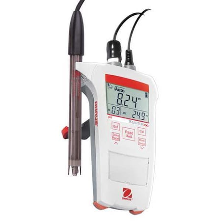 pH Meter, 3 1/2 in W, 1 3/8 in H, Digital MPN:ST300