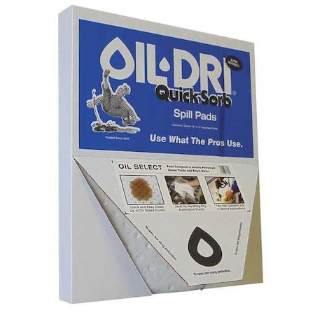Sorbent Pad, 2 gal, 15 in x 19 in, Oil, White, 20 PK MPN:L70320