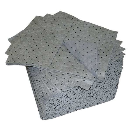 Sorbent Pad, 11 gal, 15 in x 19 in, Universal, Gray, Polypropylene MPN:L70371G