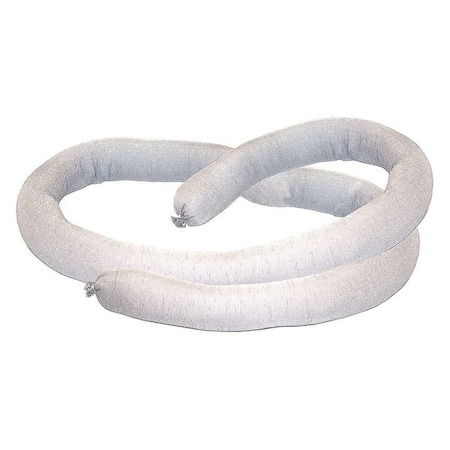 Sorbent Sock, 10 gal, 3 in x 10 ft, Oil, White, 4 PK MPN:L71519G
