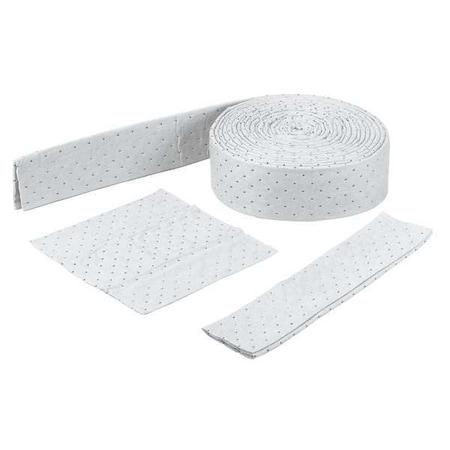 Sorbent Roll, 8 gal, 15 in x 50 ft, Oil, White, Polypropylene MPN:L90503
