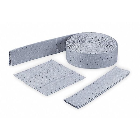 Sorbent Roll, 7 gal, 15 in x 50 ft, Universal, Gray, Polypropylene MPN:L90514