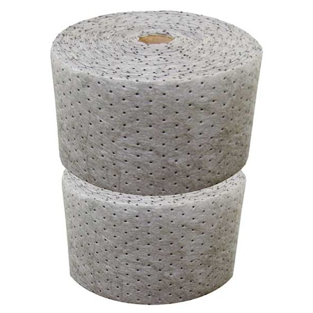 Sorbent Roll, 44 gal, 15 in x 150 ft, Universal, Gray, 2 PK MPN:L90535