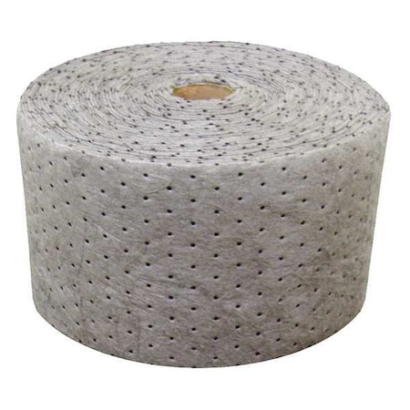 Sorbent Roll, Universal, 26 gal Vol Absorbed per Pkg, 15 in x 150 ft, Gray, Polypropylene MPN:L90536G