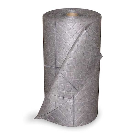 Sorbent Roll, 44 gal, 30 in x 150 ft, Universal, Gray, Polypropylene MPN:L90540