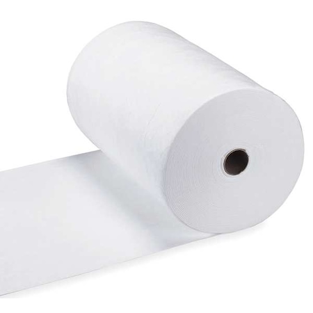 Sorbent Roll, 44 gal, 30 in x 150 ft, Oil, White, Polypropylene MPN:L90780