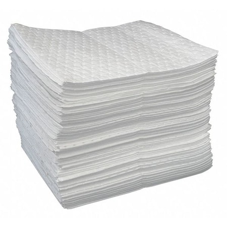 Sorbent Pad, 19 gal, 15 in x 19 in, Oil, White, 100 PK MPN:L90811