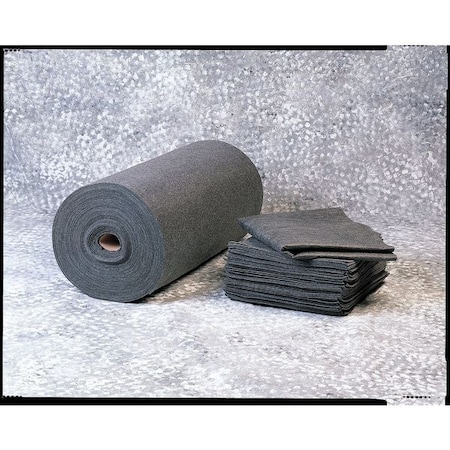 Sorbent Roll, 65 gal, 3 ft x 150 ft, Universal, Gray, Polypropylene MPN:L90841