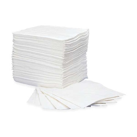 Sorbent Roll, 49 gal, 30 in x 3 1/3 ft, Oil, White, Polypropylene MPN:L90853