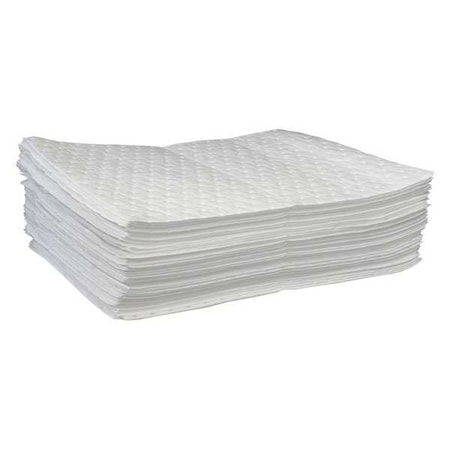 Sorbent Pad, 13 gal, 15 in x 19 in, Oil, White, 100 PK MPN:L90856