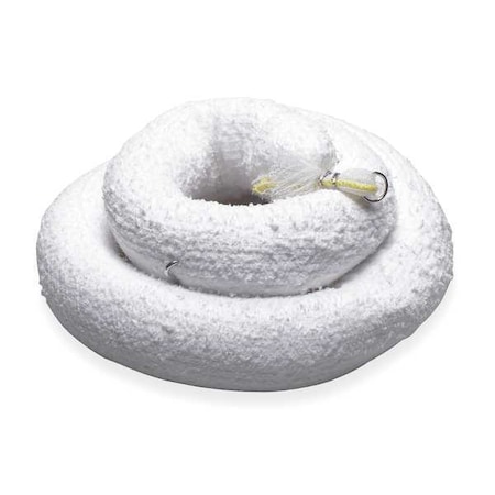 Sorbent Boom, 23 gal, 5 in x 10 ft, Oil, White, 4 PK MPN:L90857