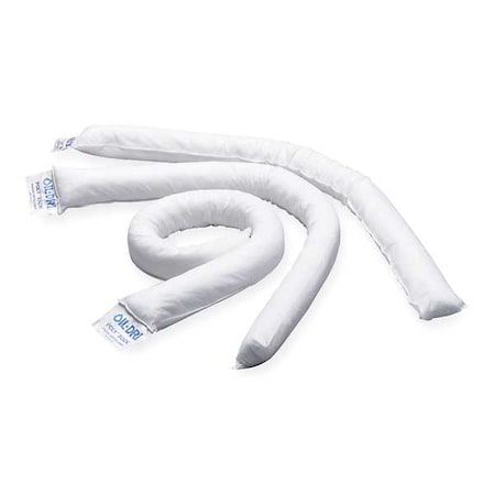 Sorbent Sock, 12 gal, 3 in x 48 in, Oil, White, 12 PK MPN:L90898