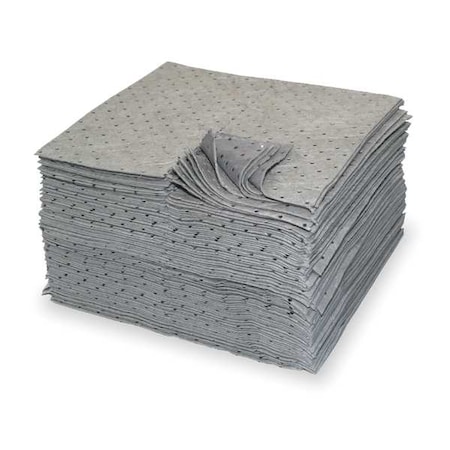 Sorbent Pad, 19 gal, 15 in x 19 in, Universal, Gray, Polypropylene MPN:L91001