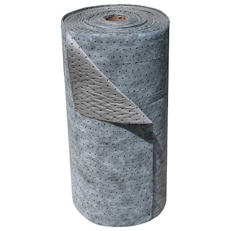 Sorbent Roll, 48 gal, 30 in x 360 ft, Universal, Gray, Polypropylene MPN:L91004