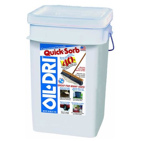 Loose Absorbent, 2 Gallon Volume Absorbed per Package, 20 lb Weight Pail, Not Scented MPN:I05000G-G60