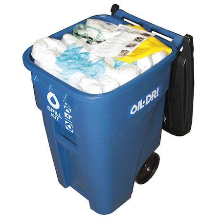 Portable Spill Kit, 55 gal Volume Absorbed per Kit, 50 gal Capacity, Kaddie, Blue MPN:L90350