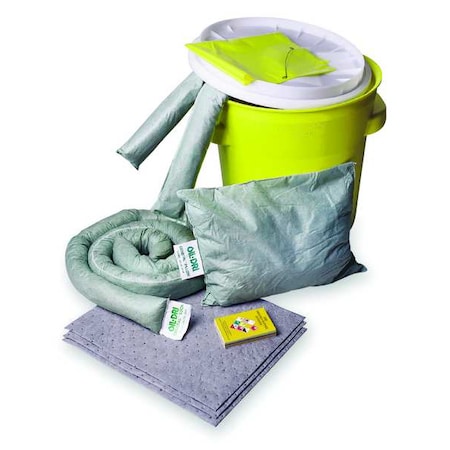 Spill Kit, 17 gal Volume Absorbed per Kit, 20 gal Capacity, Lab Pack, Yellow MPN:L90410