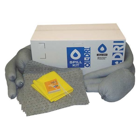 Spill Kit, 17 gal Volume Absorbed per Kit, 20 gal Capacity, Box, Brown MPN:L90410RG