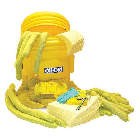 Spill Kit, 78 gal Volume Absorbed per Kit, 95 gal Capacity, Drum, Yellow MPN:L90415G