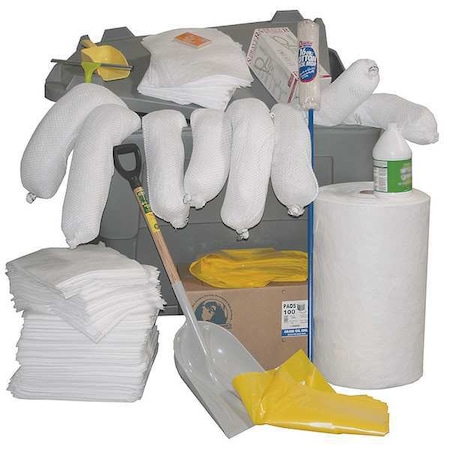 Marine Spill Kit, 415 gal Volume Absorbed per Kit, Box, Gray MPN:L90420