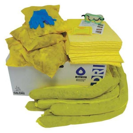 Spill Kit, 30 gal Volume Absorbed per Kit, 40 gal Capacity, Box, Yellow MPN:L90440R