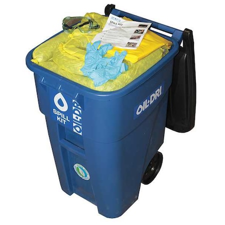 Portable Spill Kit, 60 gal Volume Absorbed per Kit, 50 gal Capacity, Kaddie, Blue MPN:L90450