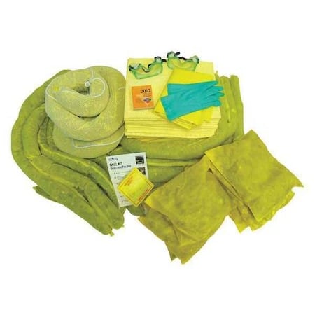 Spill Kit Refill, 93 gal Volume Absorbed per Kit, 95 gal Capacity, Box, Yellow MPN:L90495R