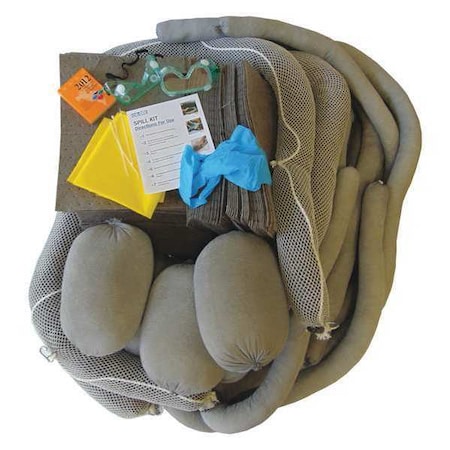 Spill Kit Refill, 94 gal Volume Absorbed per Kit, 95 gal Capacity, Box, Gray MPN:L90595R