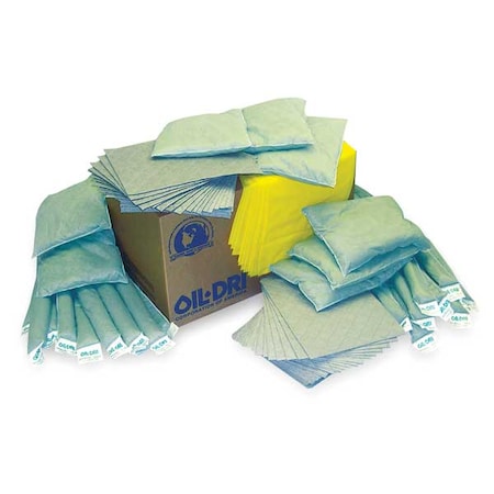 Spill Kit Refill, 109 gal Volume Absorbed per Kit, Box, White MPN:L90667R