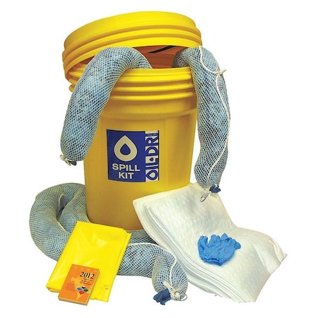 Spill Kit, 26 gal Volume Absorbed per Kit, 30 gal Capacity, Drum, Yellow MPN:L90830G