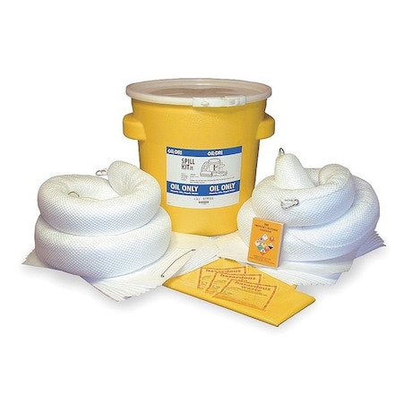 Spill Kit, 16 gal Volume Absorbed per Kit, 20 gal Capacity, Lab Pack, Yellow MPN:L90942