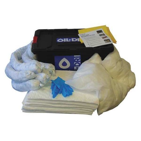 Spill Kit Refill, 13 gal Volume Absorbed per Kit, 15 gal Capacity, Lab Pack, White MPN:L91315