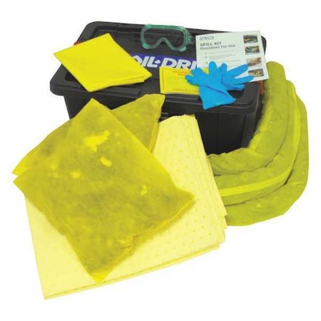 Spill Kit, 11 gal Volume Absorbed per Kit, 15 gal Capacity, Lab Pack, Yellow MPN:L91415