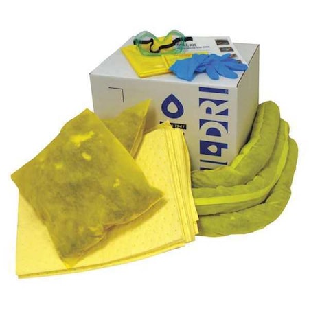 Spill Kit Refill, 11 gal Volume Absorbed per Kit, 15 gal Capacity, Box, Yellow MPN:L91415R