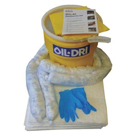 Spill Kit, 10 gal Volume Absorbed per Kit, 10 gal Capacity, Lab Pack, White MPN:L91510