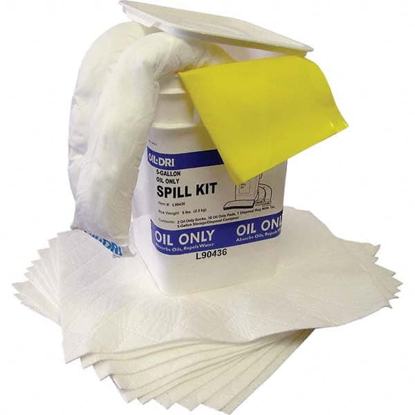 Spill Kits; Application: Oil Only; Kit Type: Oil Based Liquids Spill Kit; Container Type: Bucket; Container Size (Lb.): 5.0 gal (US); Container Size (Gal.): 5.00; Absorption Capacity: 5.0 gal (US); Container Material: Plastic; MPN:L90436