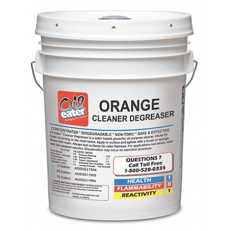 Oil Eater Orange Cleaner/Degreaser, 5 gal Drum, Concentrated, Water Based MPN:AOD5G11904