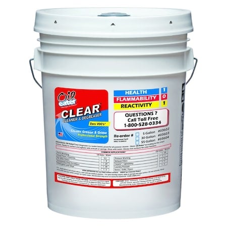 Cleaner/Degreaser, 5 Gal Pail, Liquid, Clear MPN:AOD5G03602