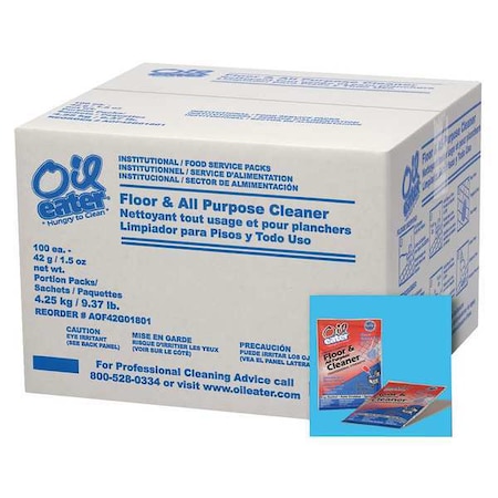 Floor Cleaner, Powder, 1.5 oz, Packet, PK100 MPN:AOF42G01801