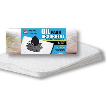 Sorbent Pad, Oil, 15 in x 8 in, White MPN:AOA-BPH006-WHITE