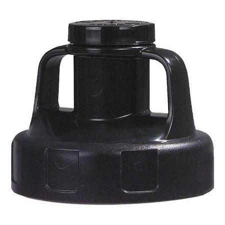 Utility Lid, w/2 In Outlet, HDPE, Black MPN:100201