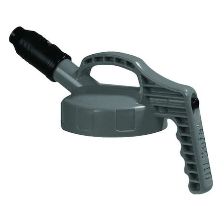 Stumpy Spout Lid, w/1 In Outlet, HDPE, Gray MPN:100504