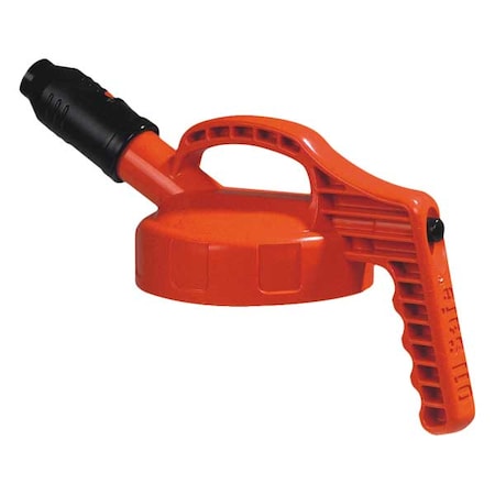 Stumpy Spout Lid, w/1 In Outlet, Orange MPN:100506