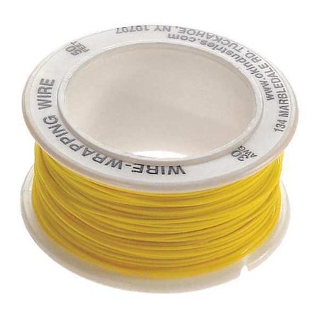 Spooled Wrapping Wire, 30 AWG, Yellow, Kynar®, 50 ft MPN:R-30Y-0050